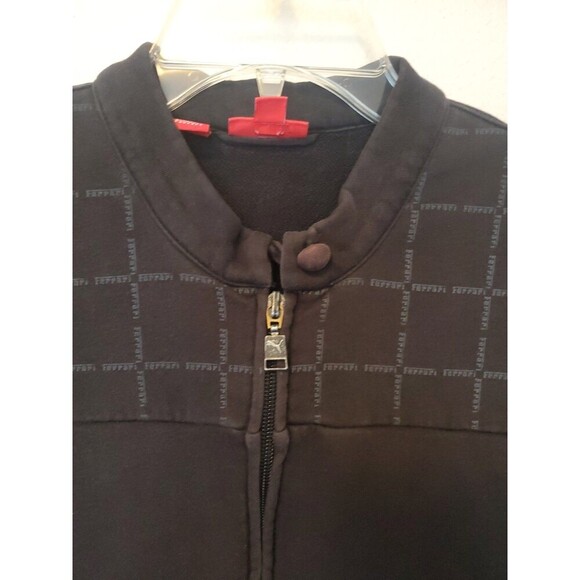 Puma Scuderia Ferrari Windbreaker Jacket Womens Size S Black Full Zip Pockets - Picture 2 of 16